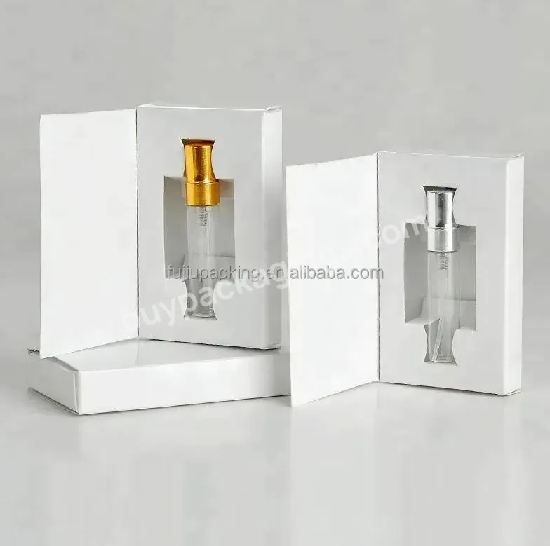 10ml Cosmetic Packaging Glass Clear Roll On Bottles 10 Ml Glass Perfume Essential Oil Roller Bottles With Paper Box