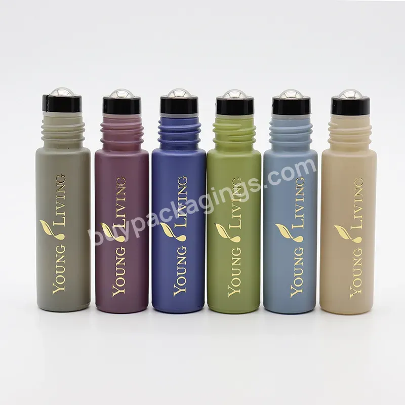 10ml Doterra Youngliving Essential Oil Empty Macaron Glass Roll On Bottle With Metal Roller Ball