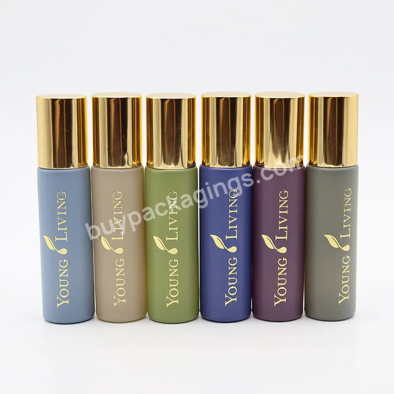 10ml Doterra Youngliving Essential Oil Empty Macaron Glass Roll On Bottle With Metal Roller Ball