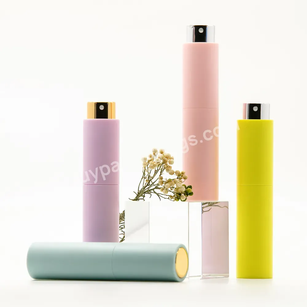 10ml Empty Environmental 8ml 20ml Round Portable Custom Black Spray Plastic Perfume Bottle