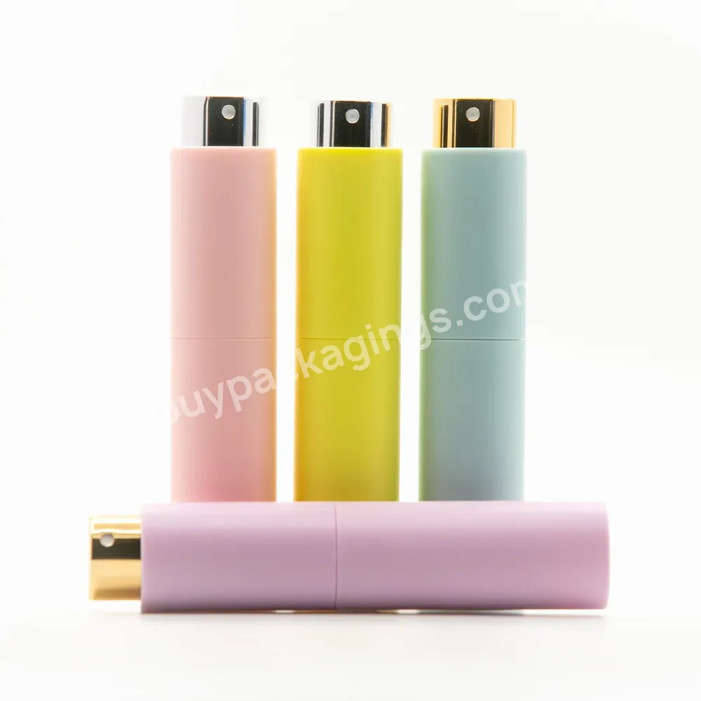 10ml Empty Environmental 8ml 20ml Round Portable Custom Black Spray Plastic Perfume Bottle