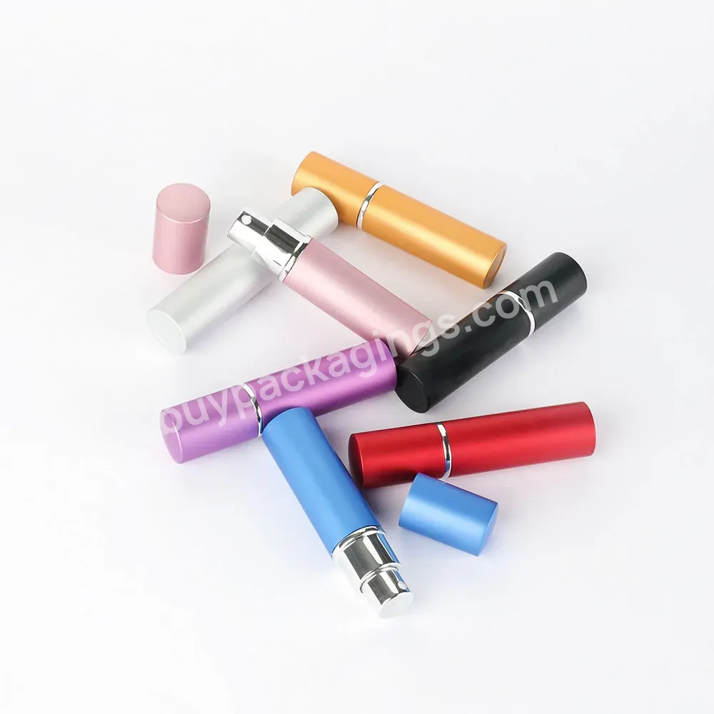 10ml Empty Refillable Glass Perfume Bottling Atomizer Liquid Water Container Portable Aluminium Spray Bottles