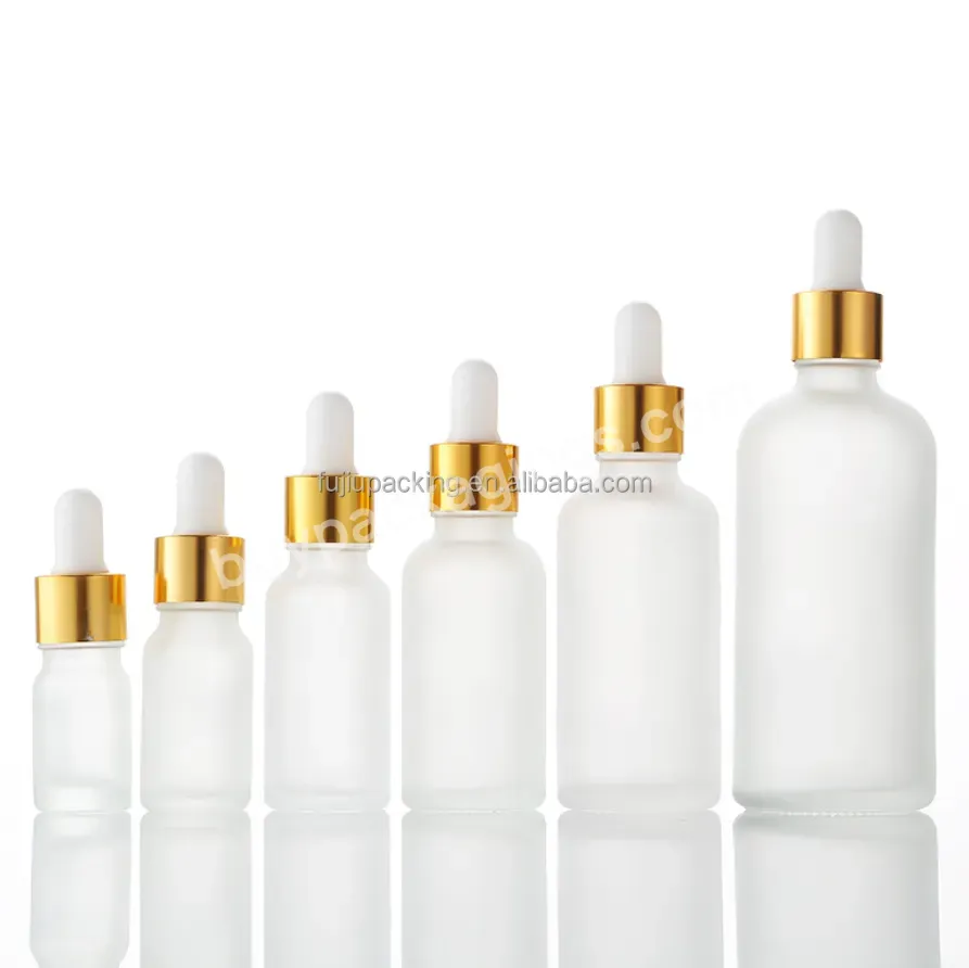 10ml Frosted 30ml Amber Glass Dropper Bottles Essential Oil Bottle Customize Frosted Cosmetic Vitamin C Serum Bottle