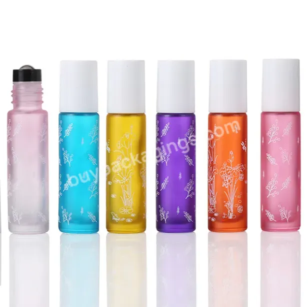 10ml Frosted Customized Color Glass Roll On Essential Oil Bottle