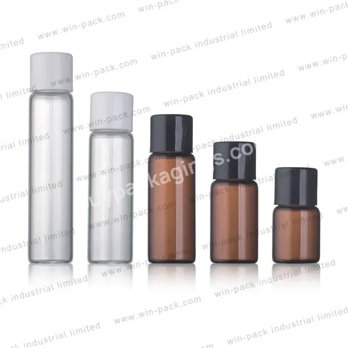 10ml Glass Bottle Essential Oil Cosmetic Container With Plastic Lid