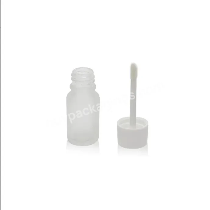 10ml Glass Lip Brush Bottle 18mm Neck Small Lip Glaze Bottle Transparent Frosted Small Capacity Lip Brush Glass Tube