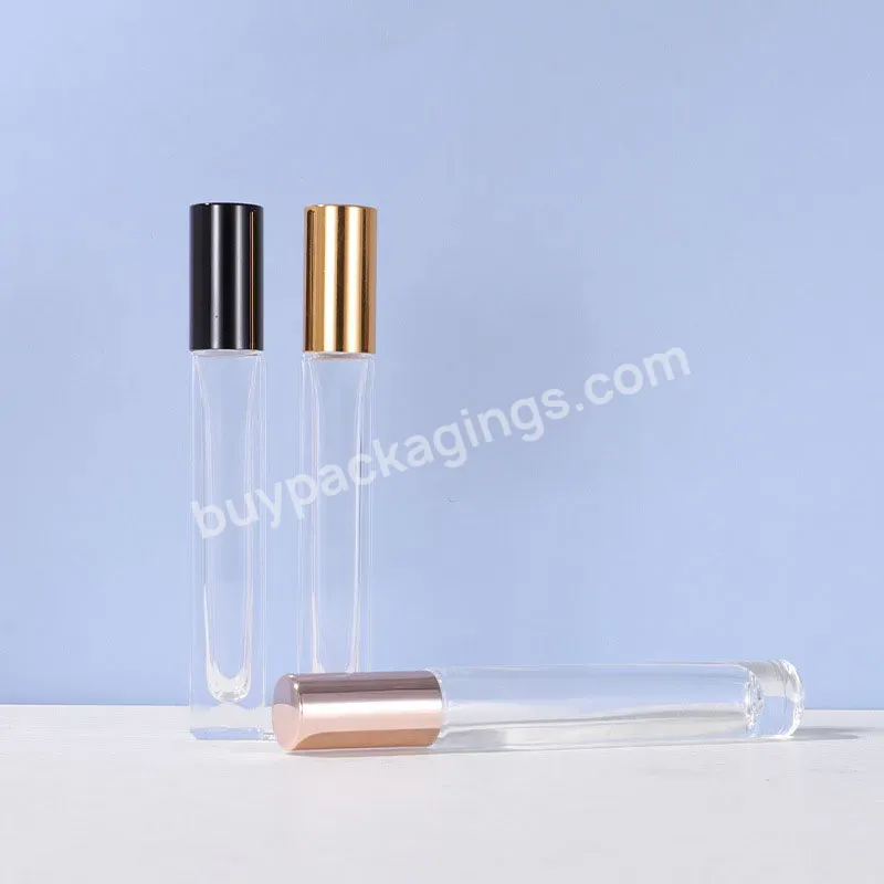 10ml Gold Glass Empty Roll On Perfume Bottle With Metal Roller Ball