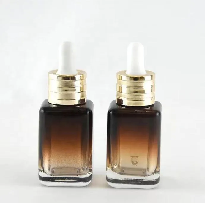 10ml High Quality Square Rubber Tipped Essential Oil Bottle With Dropper