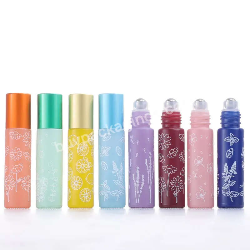 10ml Macaron Colorful Refillable Thick Glass Roll On Essential Oil Empty Bottles Roller Ball Bottle With Flower Print - Buy Glass Roll On Bottle 10ml Macaron Colorful,Essential Oil Bottle Roll On 10ml Macaron Colorful,Perfume Roller Bottles 10ml.