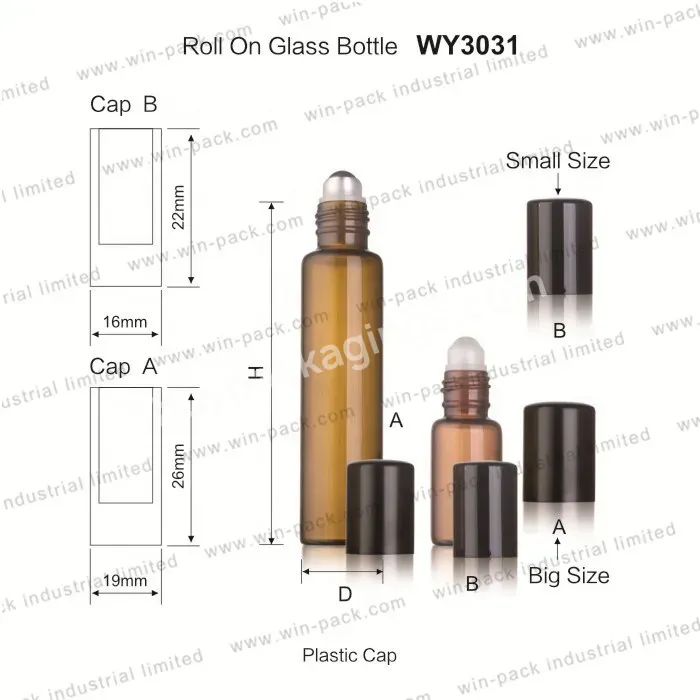 10ml Matte Amber Clear Essential Oil Roller Bottles For Skin Care Glass Bottle