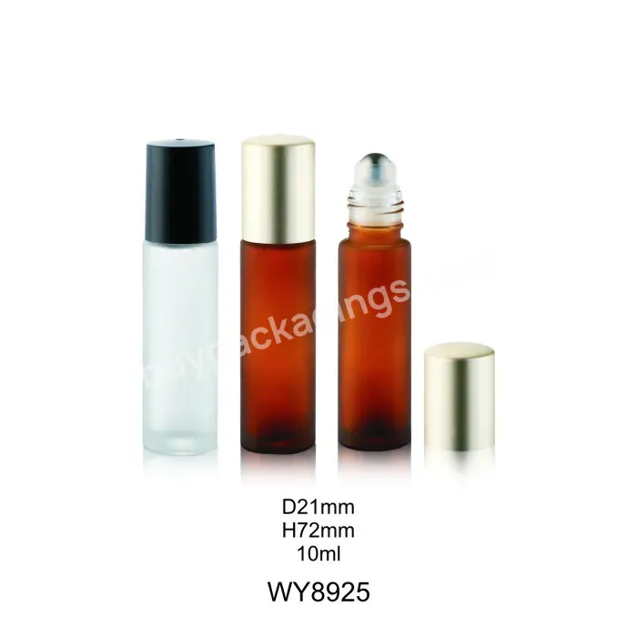 10ml Mould Perfume Roll On Bottle Thick Glass Essential Oil Roller Bottle With Metal Roller Ball