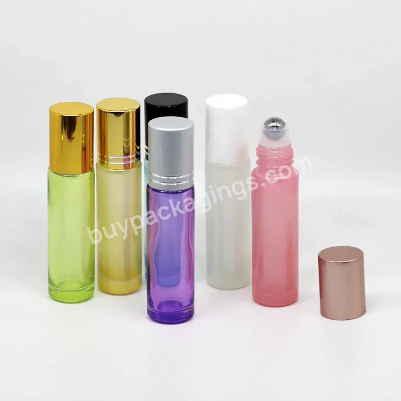 10ml Pearl Roll On Glass Bottle With Metal Roller Ball