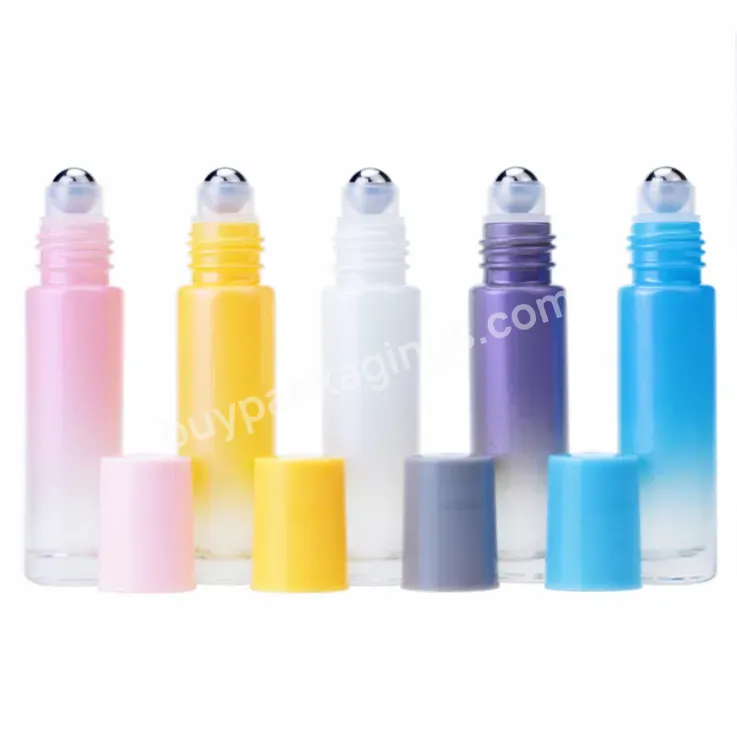 10ml Pearlescent Glass Empty Perfume Bottle Ball Roll On Bottles For Essential Oils