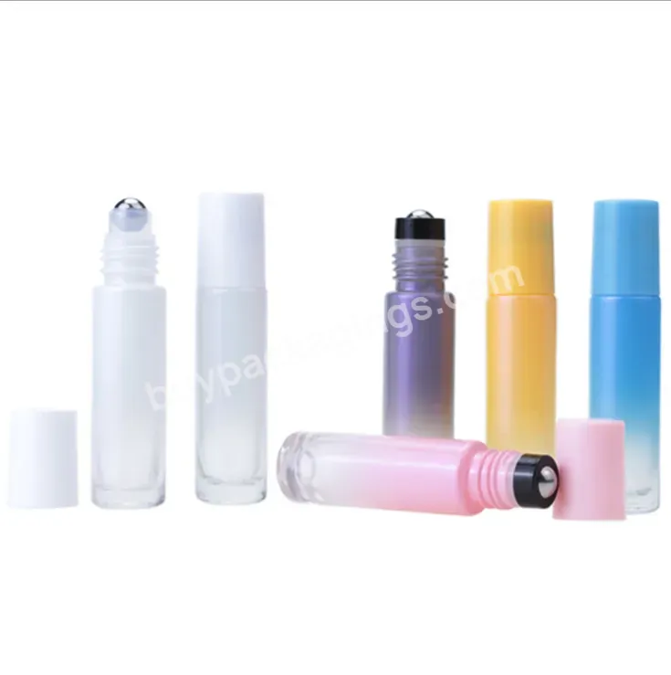 10ml Pearlescent Glass Empty Perfume Bottle Ball Roll On Bottles For Essential Oils