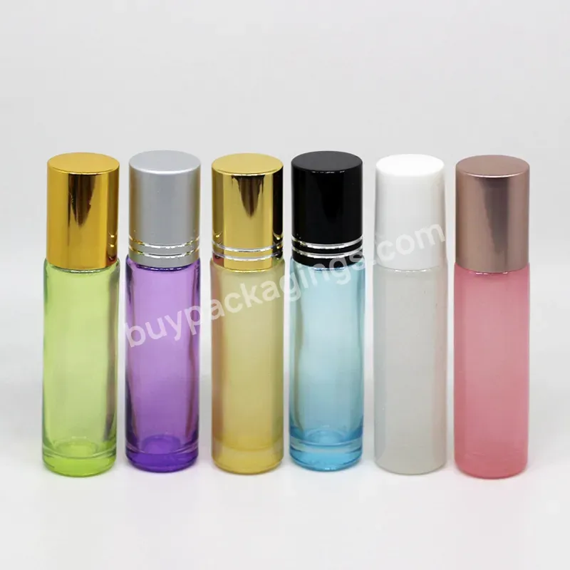 10ml Thick Purple/pink/blue/green/white/yellow Pearl Glass Essential Oil Roll On Bottle - Buy Pearl Roll On Bottle 10ml,Roll On Bottle 10ml,Essential Roller Bottle.