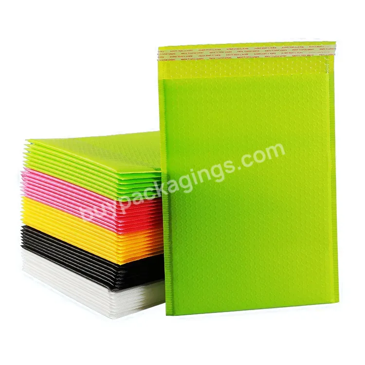 11*14.5inch Wholesale Waterproof Plastic Air Padded Envelopes Pe Green Poly Bubble Mailer For Shop