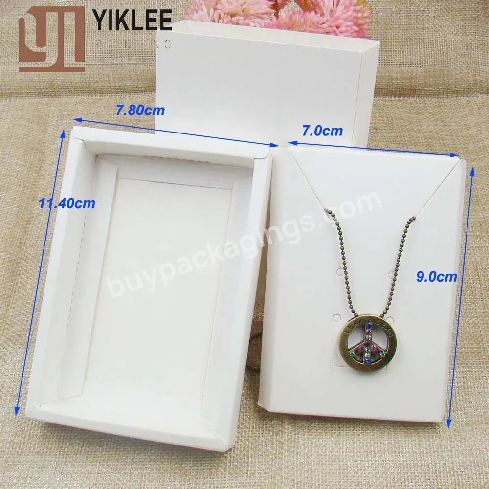 11.5*8*2.0cm Pvc Window Earring Jewelry Pendant Packaging Display Rectangle Jewelry Gift Boxes Cardboard Boxes For Necklaces