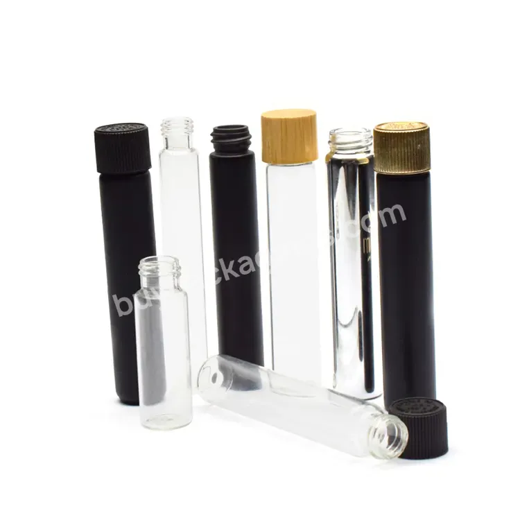 115mm 120mm Child Proof One Roll Packaging Glass Container Customized Stickers Smell Proof Tube 1g 1.3g Glass Tube