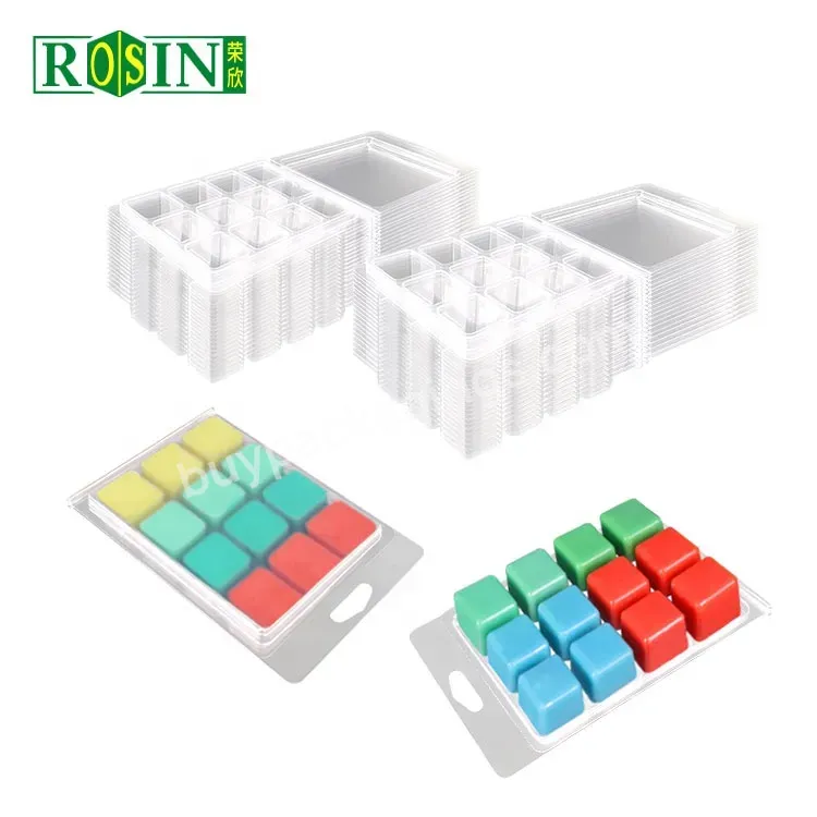 12 Cavity Large Wax Melts Packaging Box Clear Plastic Wax Melt Clamshell Packaging Ready To Ship