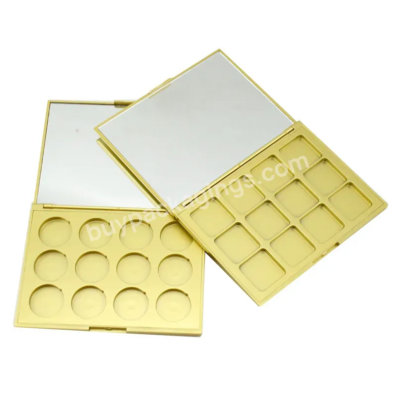 12-color Rose Gold Custom Private Label Empty Makeup Cardboard Eyeshadow Palette Wholesale Empty Eyeshadow Case Packaging