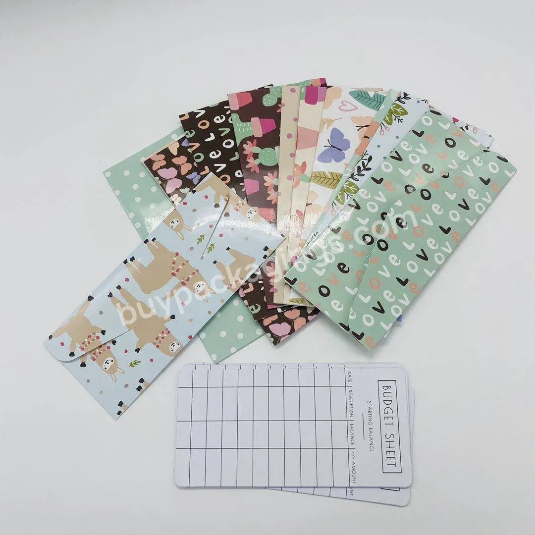 12 Pcs Budget Envelopes Waterproof Planner Cash Envelope Wallet Envelopes With Expense Tracker Sheets Bill Planner Stickers