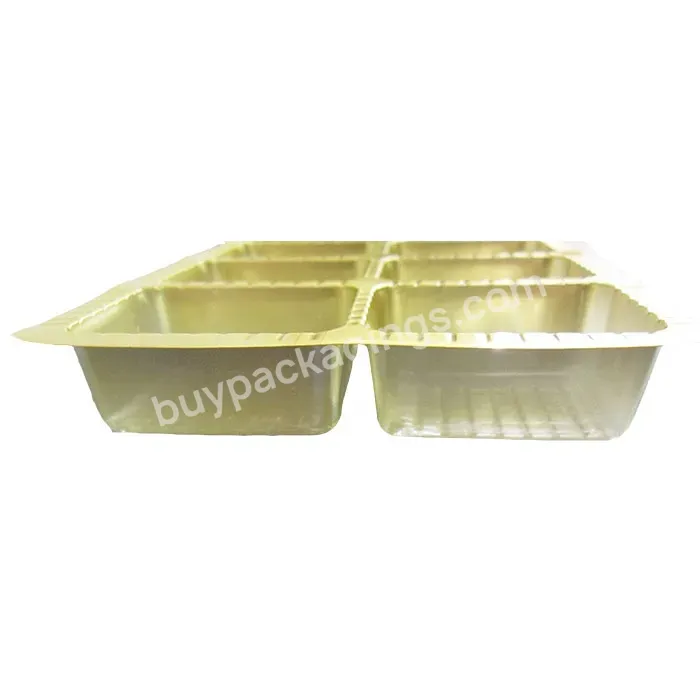 12 Pcs Food Grade Thermoformed Gold Luxury Plastic Chocolate Candy Inner Tray Biscuit Blister Tray Food Packaging Blister Cookie