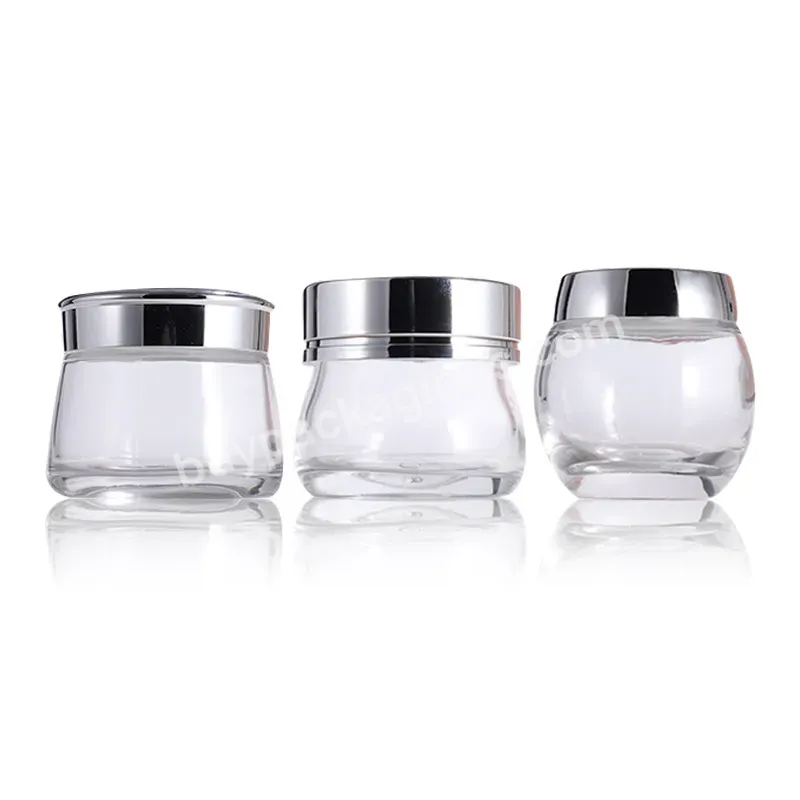 120g Clear Cosmetic Jar Glass Cosmetic Cream Jar Glass Jars For Empty Lip Balm