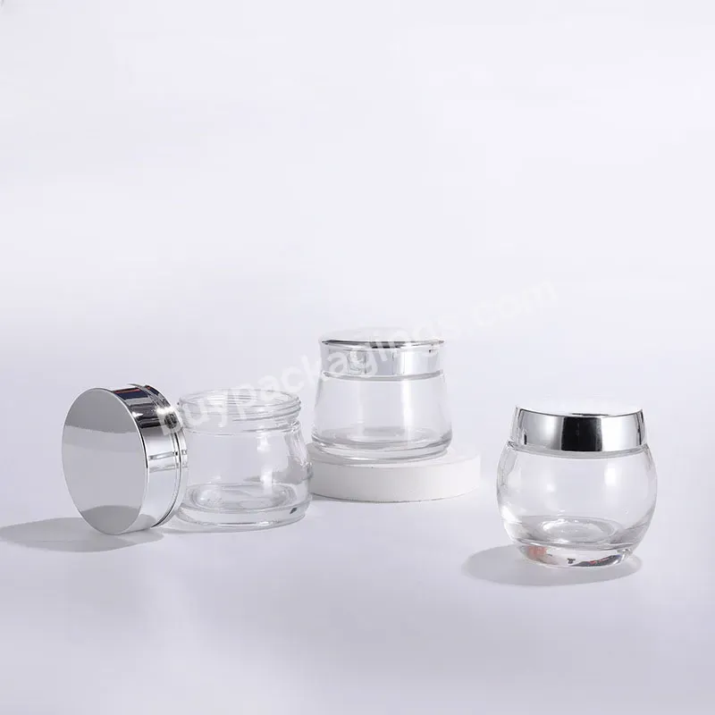 120g Clear Cosmetic Jar Glass Cosmetic Cream Jar Glass Jars For Empty Lip Balm