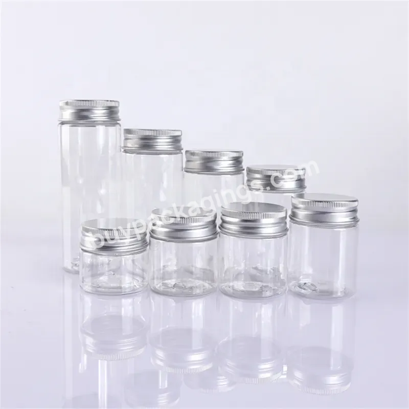 120ml 100ml 200ml 500ml 700ml 1000ml Amber Black Cylinder Clear Pet Cream Plastic Sealable Jar For Food