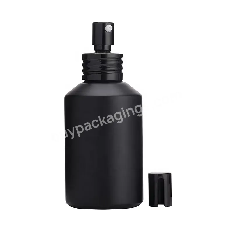 120ml 60ml Matte Black Glass Lotion Bottles With Pump Wholesale Essential Oil Cosmetic Packaging