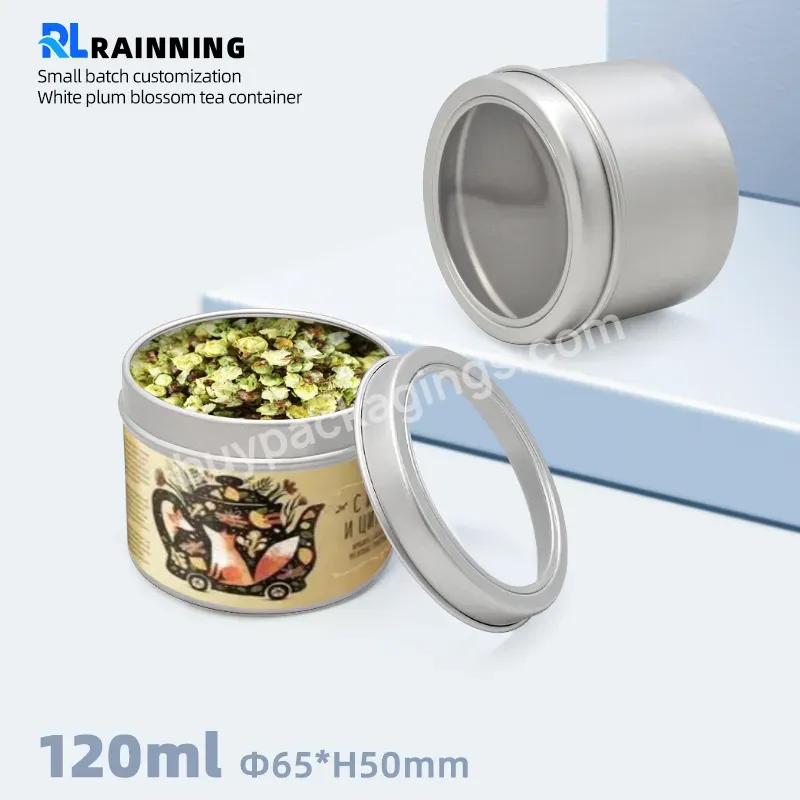 120ml Cosmetic Aluminum Jar,Tin Cans For Cake,Candle Tins For Candle Making