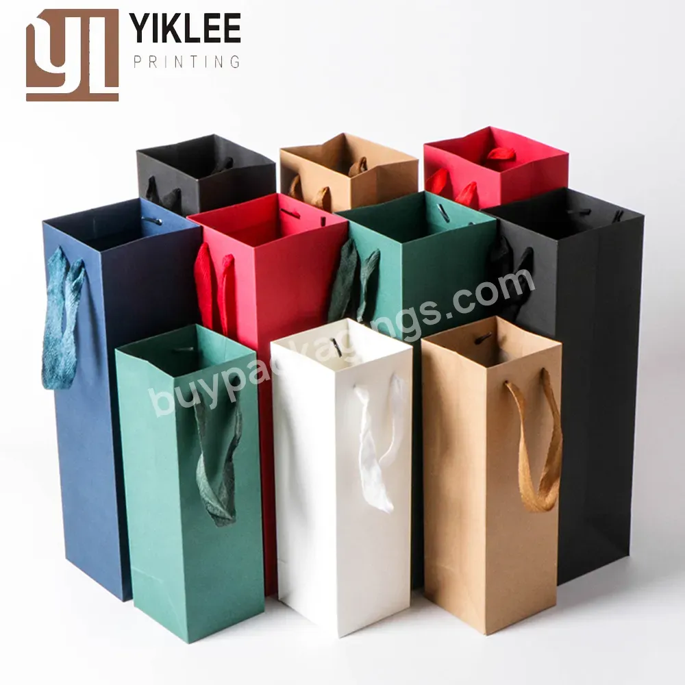 12x5.7x16cm Diy Multifunction Color Custom Logo Paper Bags With Handles Festival Gift Bag Shopping Bags Kraft Paper Packing