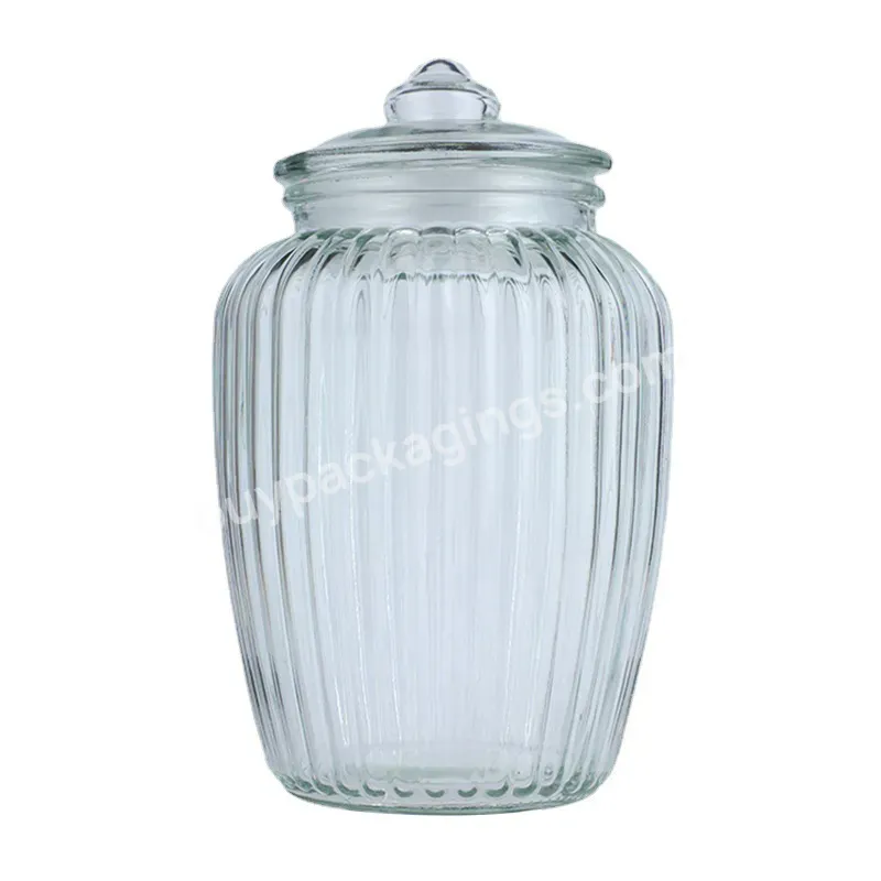 1300ml 2200ml Hot Sale Empty Pickle Jar Household Glass Bottle Food Sealed Storage Jar