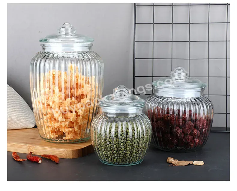 1300ml 2200ml Hot Sale Empty Pickle Jar Household Glass Bottle Food Sealed Storage Jar