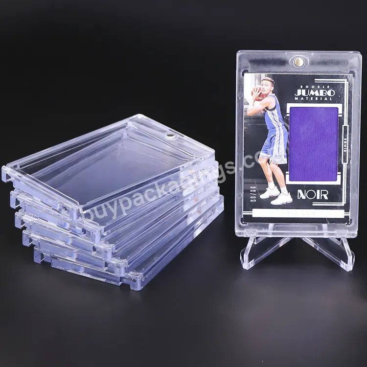 130pt Uv Trading Sports Baseball Card Case Mtg Yugioh Graded Card Slab Display Rack One Touch Magnetic Card Holder For Pokemon - Buy Magnetic Card Holder,Sports Baseball Card Case,Graded Card Slab.