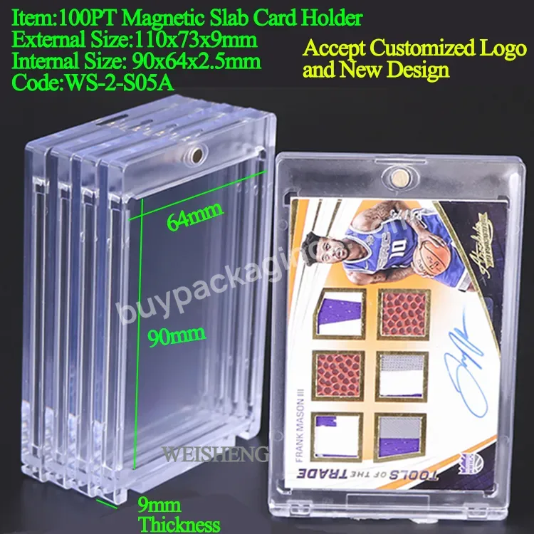 130pt Wholesale Acrylic Card Case Graded Trading Card Holder For Pokemon Yu-gi-oh Mtg Singles Football Rookie Sports Card Stand