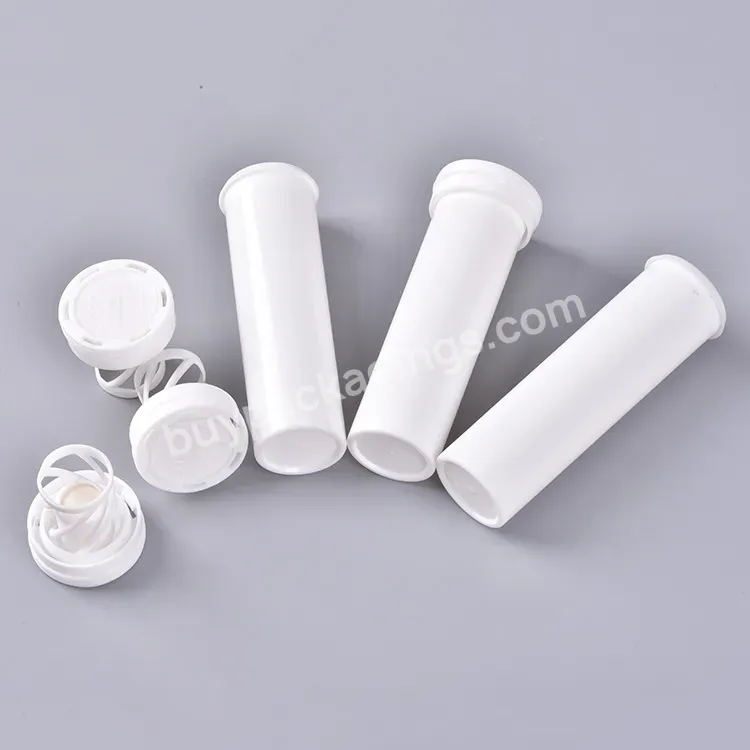 133mm White Pp Packaging Food Grade Candy&effervescent Plastic Tube Effervescent Plastic Bottle