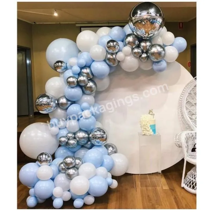 139 Packs Baby Blue and White Balloons Garland Arch Kit for Baby Shower Party Birthday Wedding Decorations