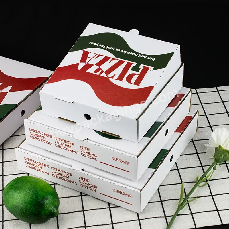 14 15 16 18 20 Inch Pizza Box Custom Size Food Packaging Pizza Delivery Box