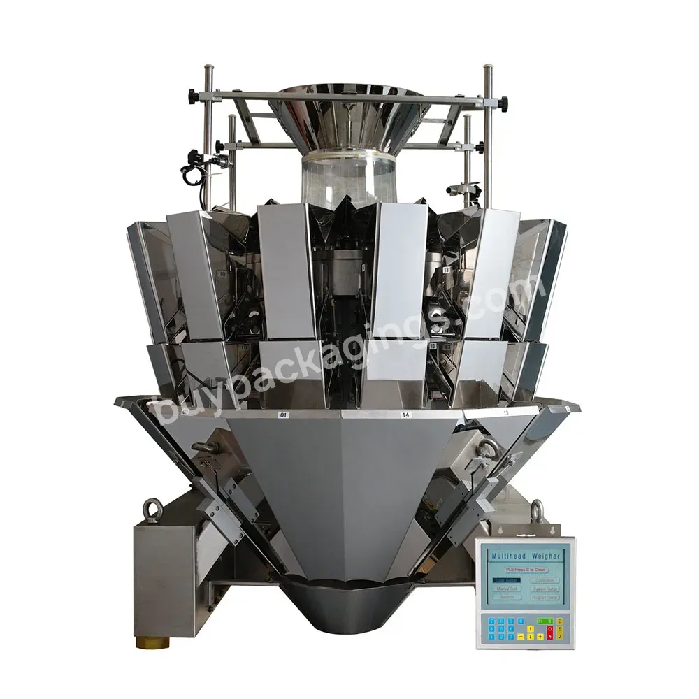 14 Head Weigher Automatic Packaging System 50 To 100g Green Tea Leaf High Speed Granule Packing Machine