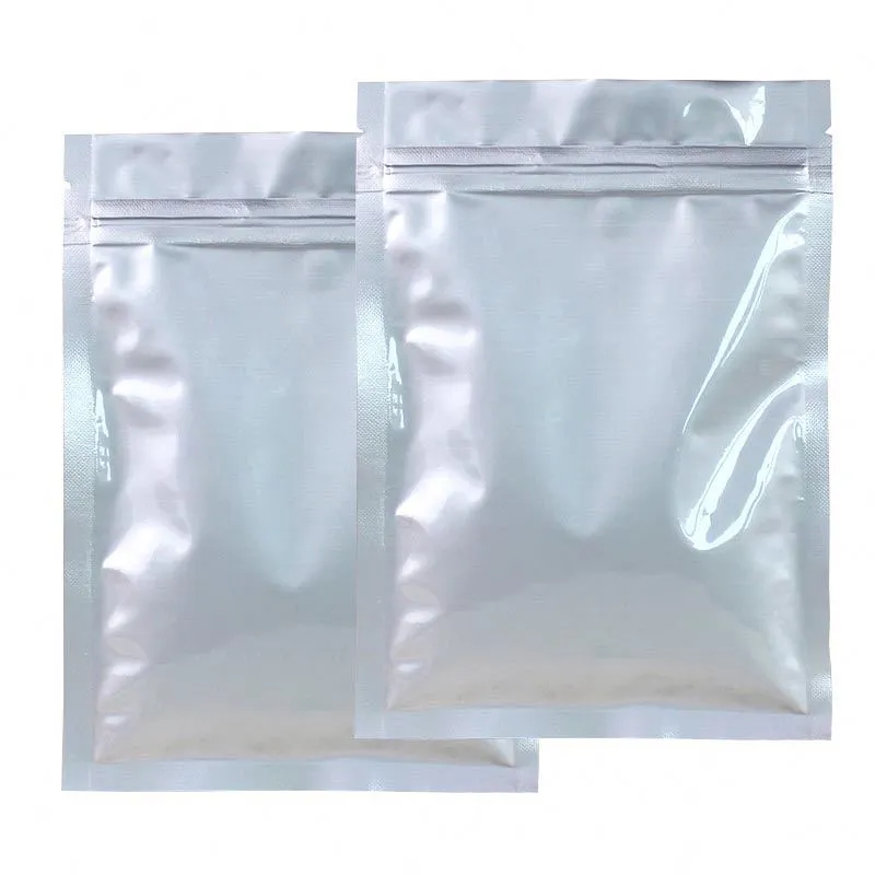 14*19cm Wholesale spot 3side 3-side flat zip lock ziplock bags aluminum grade 3 Side Seal Food foil bag