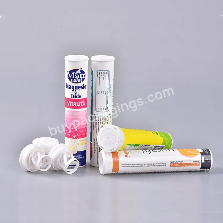 145mm Vitamin Plastic Tablet Tube Effervescent Tablet Bottle Child-proof Plastic Covers Candy Bottle