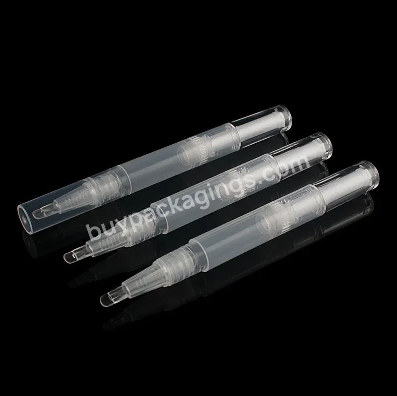 1.4ml 3ml 5ml Empty Plastic Transparent Stereotyped Double Eyelid Packaging Cosmetic Twist Pen With Brush