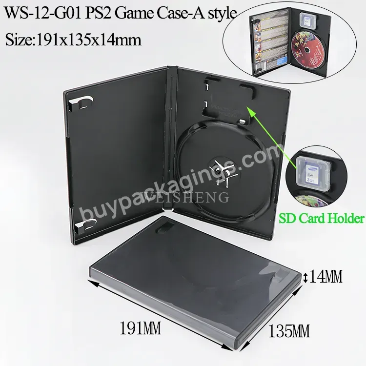 14mm Cd Dvd Single Disc Holder Slim Game Card Box Plastic Accessories Gaming Case For Ps2 Ps4 Ps3 Ps5 Playstation 2