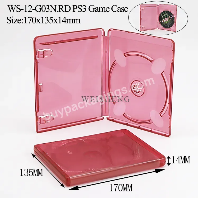 14mm Red Game Accessories For Playstation 3 Ps3 Ps2 Console Box Empty Box Cd Dvd For Ps5 Ps2 Ps3 Game Disc Case