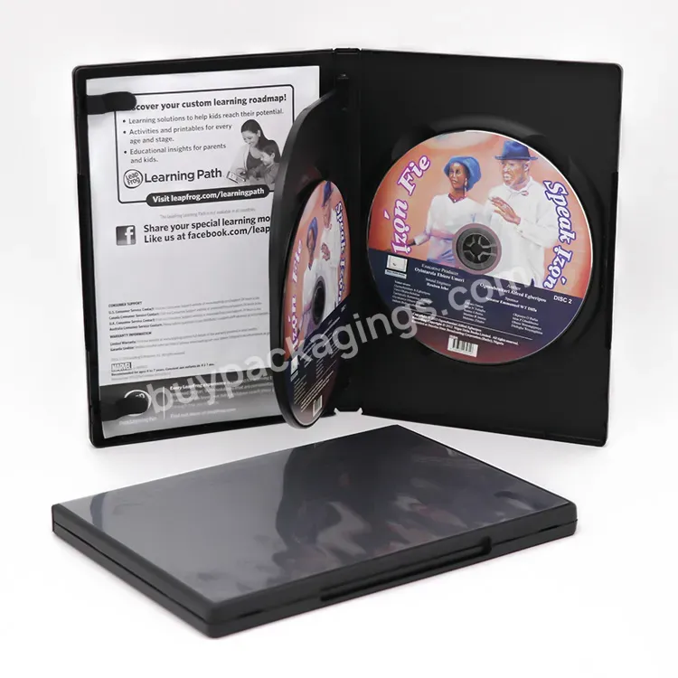 14mm Super Clear Triple Plastic Long Dvd Case With Sleeve Wedding Cd Case Dvd Case