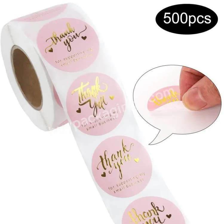 1.5 inch 500 Pcs Custom Rose Gold Packaging Bag Poly Bubble Printed  Mailers Thank You Stickers For Christmas