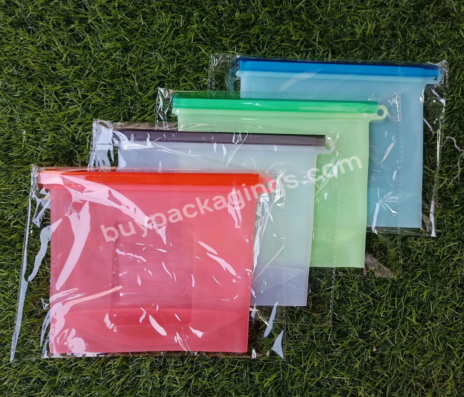 1500ml Airtight Seal Coffee Pouch Reusable Freezer Zip Lock Silicone Food Storage Bags Water Proof Sandwiches Bag