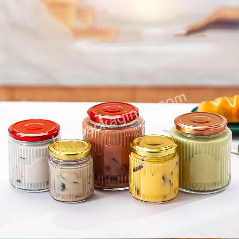 150ml 200ml 280ml 380ml 500ml Hot Sale Honey Bottling Jar Be Steamed And Boiled Glass High Temperature Resistant Sealed Jar