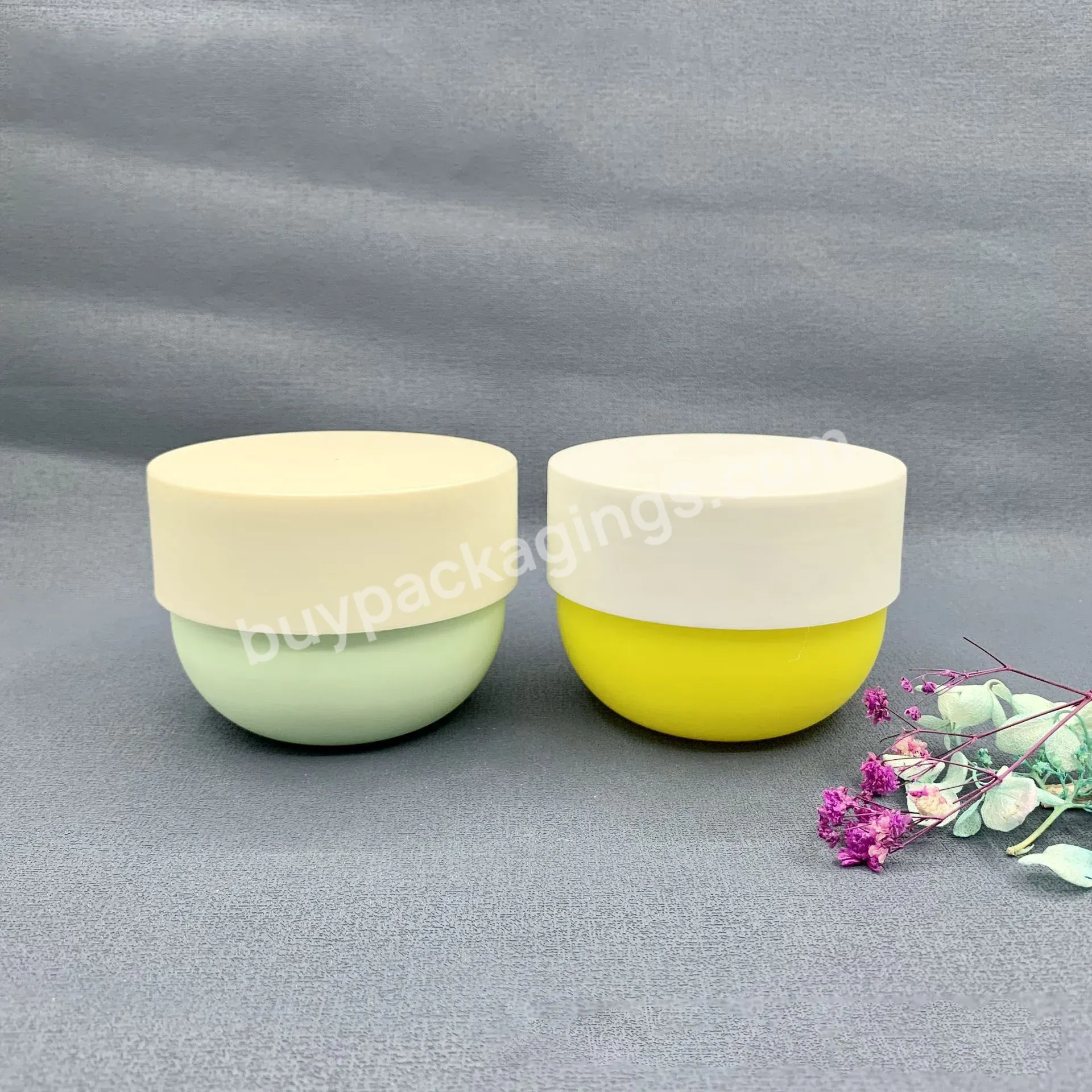 150ml 200ml 300ml Wholesale Empty Plastic Scrub Cream Jar Clean Mud Film Jar Hair Film Jar With Hand Pull Lid